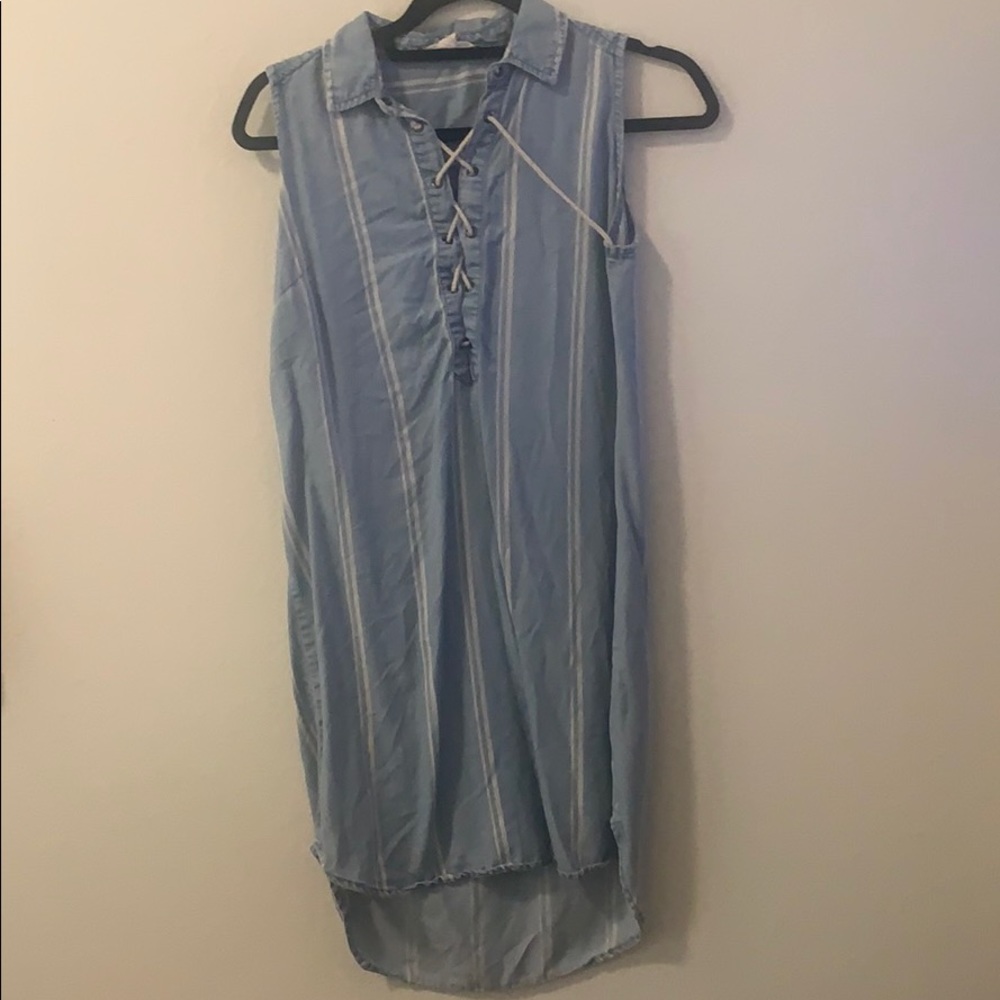 Blue and white beach dress